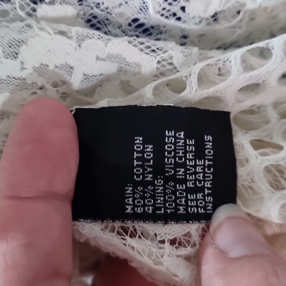 💥 3 for $20Sportsgirl, off-white lace/embroidered long dress, no lining, size S - Picture 9 of 9